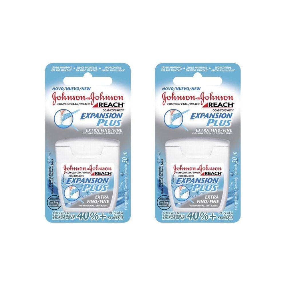 Fio Dental Johnsons Reach 50M Extra Fino - Kit Com 2Un
