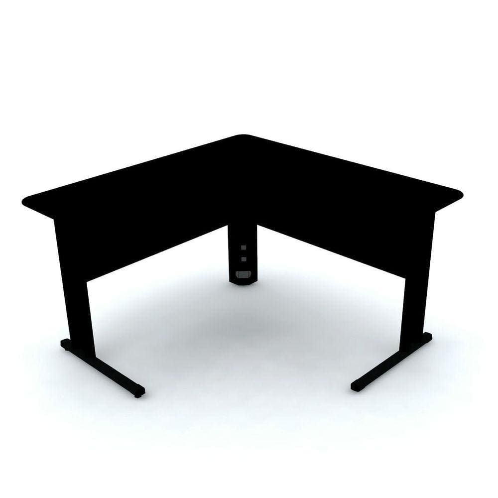 Mesa Em L P/ Escritório 140X140 Pandin Maxxi - Preto