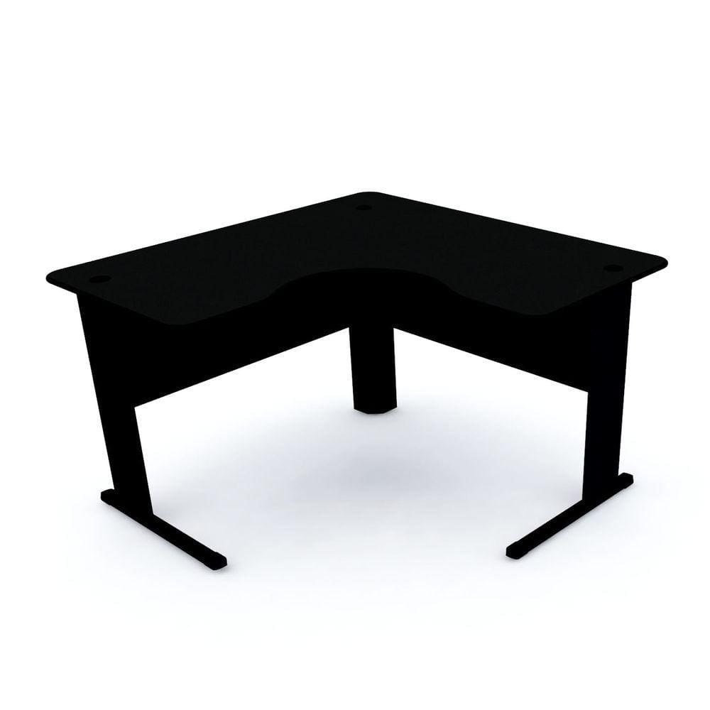 Mesa Em L P/ Escritório 120X120 Pandin Maxxi - Preto