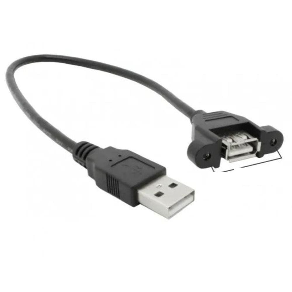 Cabo Extensor Usb 2.0 Macho/Femea Parafusavel 30Cm