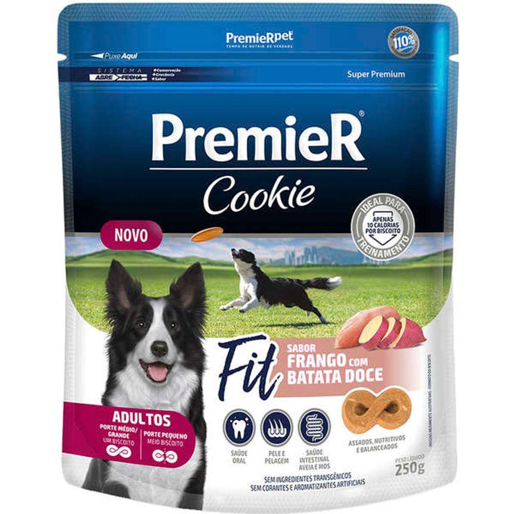 Premier Cookie Caes Adultos Fit B.Doce 250 g