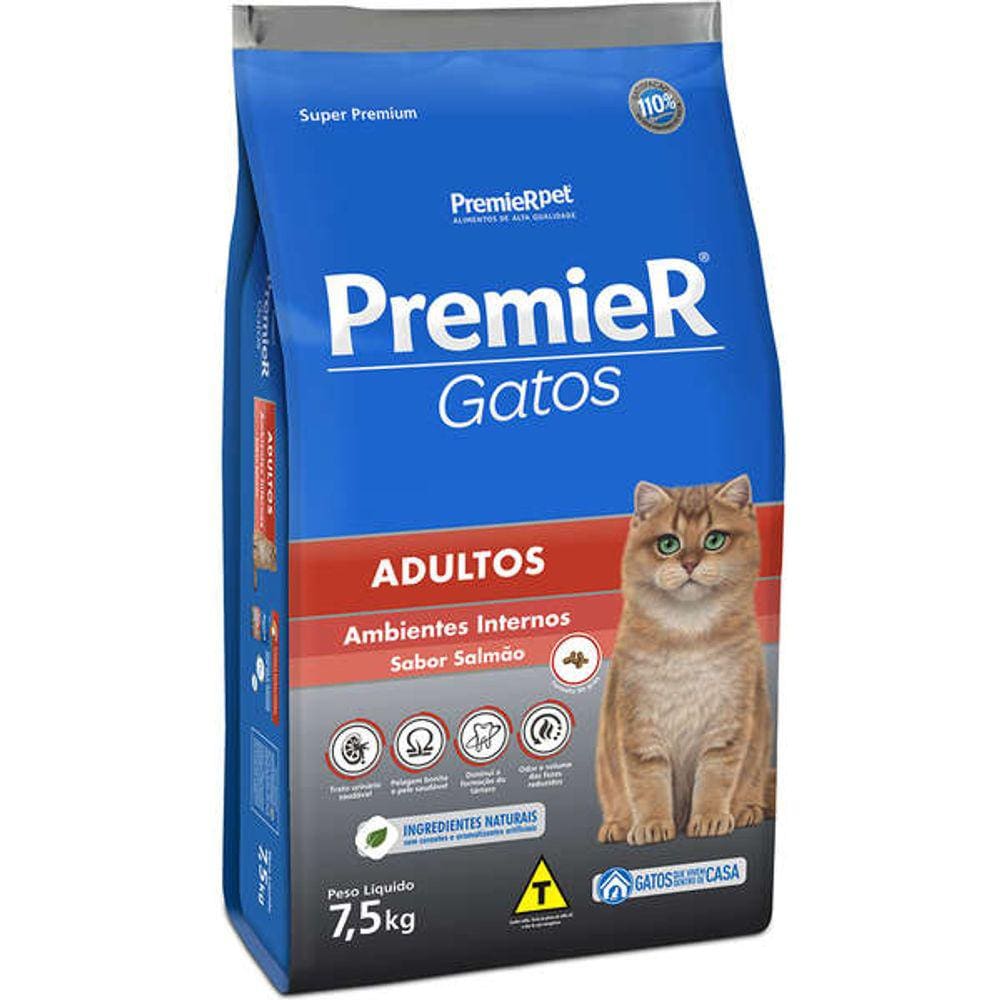 Premier A.I.Gatos Ad. Salmao 7,5 Kg
