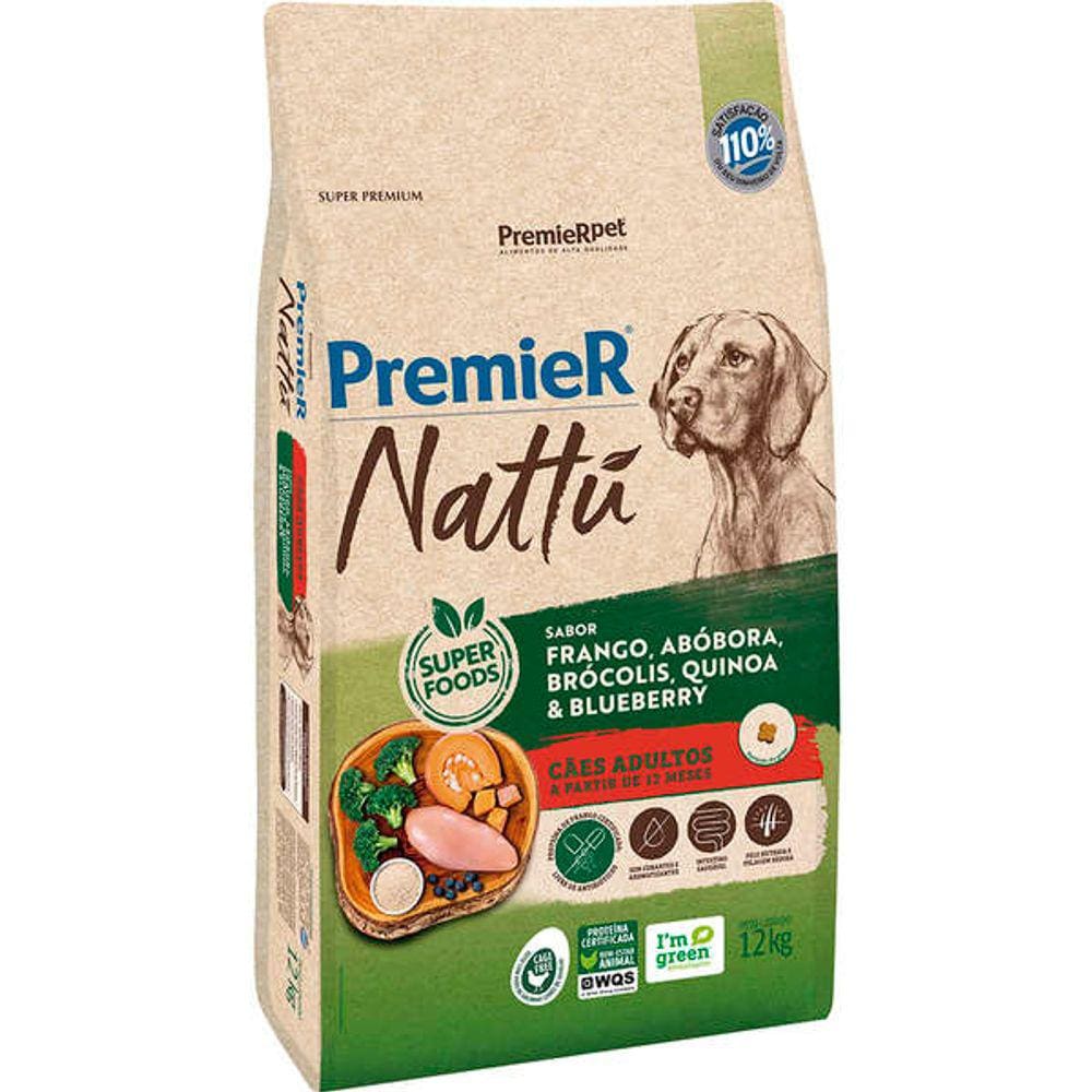 Premier Nattú Caes Ad. Frango/Abóbora 12 Kg