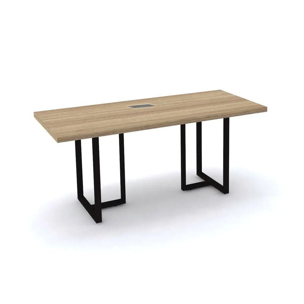 Mesa De Reunião Retangular Powerbox Pandin Pe40tub - Naturalle