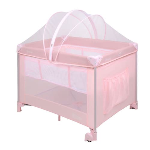 imagem-Berço Portátil Burigotto Serenata Desmontável até 15kg - Rosa