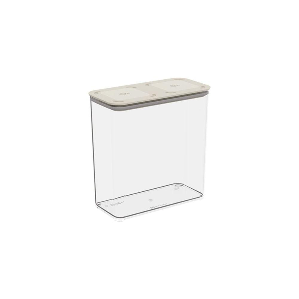 Pote Retangular Hermético Coza Modo Capacidade 2,7L Cor Light Gray