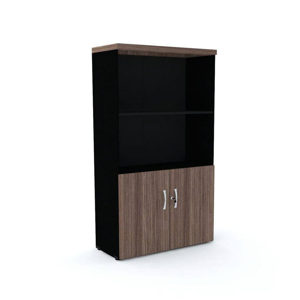 Armário Misto 2 Portas Pandin Pe40 - Walnut