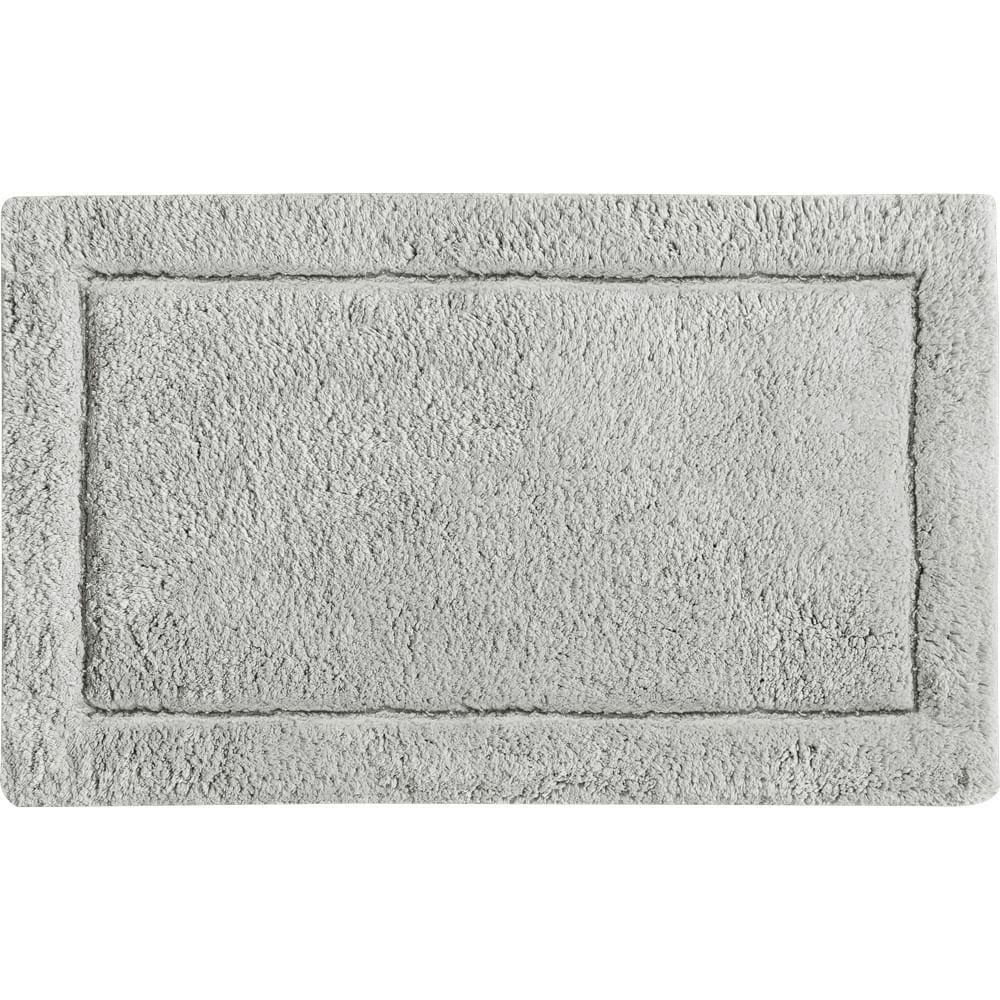 Tapete De Banheiro Algodão Retangular Vizapi Kerala 50X80Cm Cinza Gris