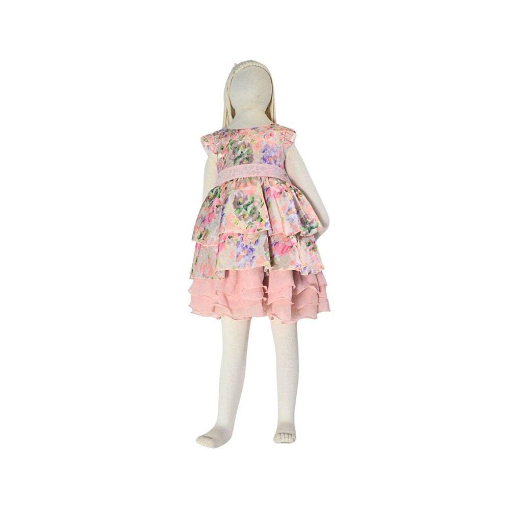 Vestido Festa Infantil Verão Petit Cherie Rosa Luxo