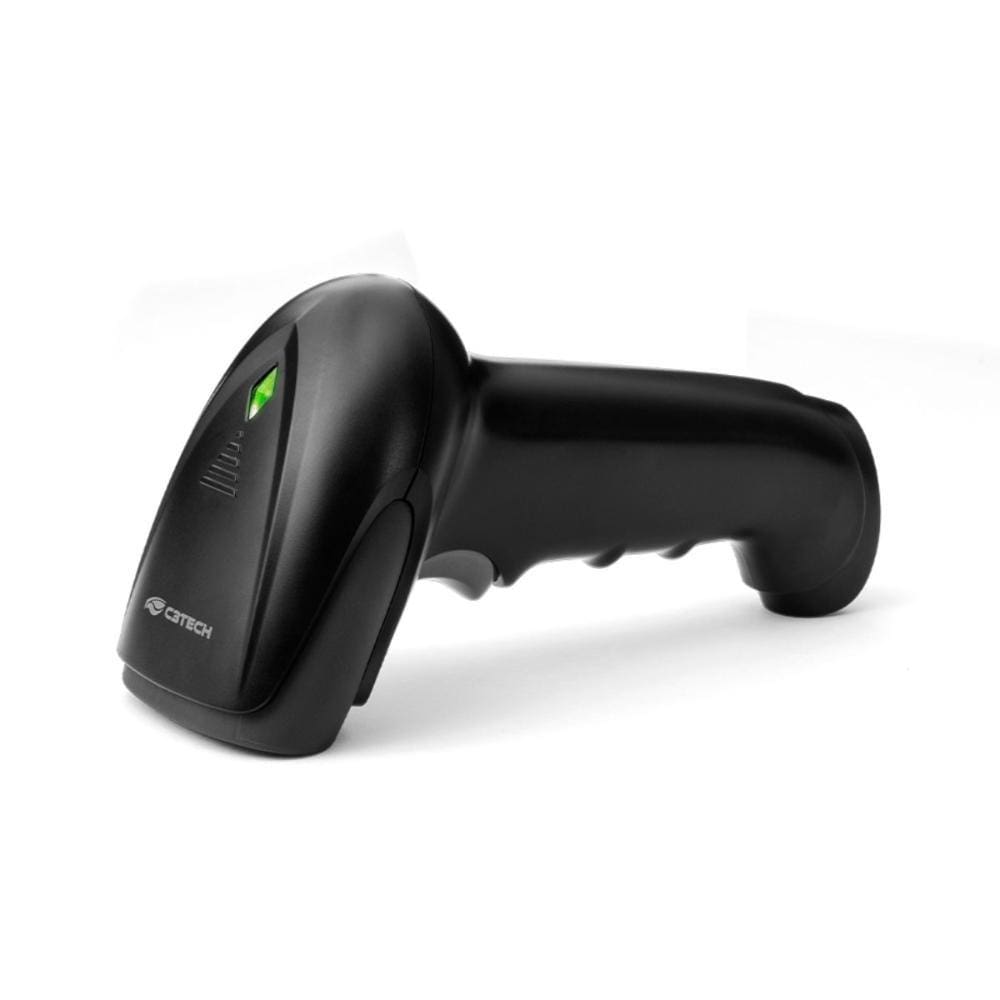 Leitor de Código de Barras Laser C3 Tech LB-120BK - Lê Qr Code, NFe e produtos - Preto