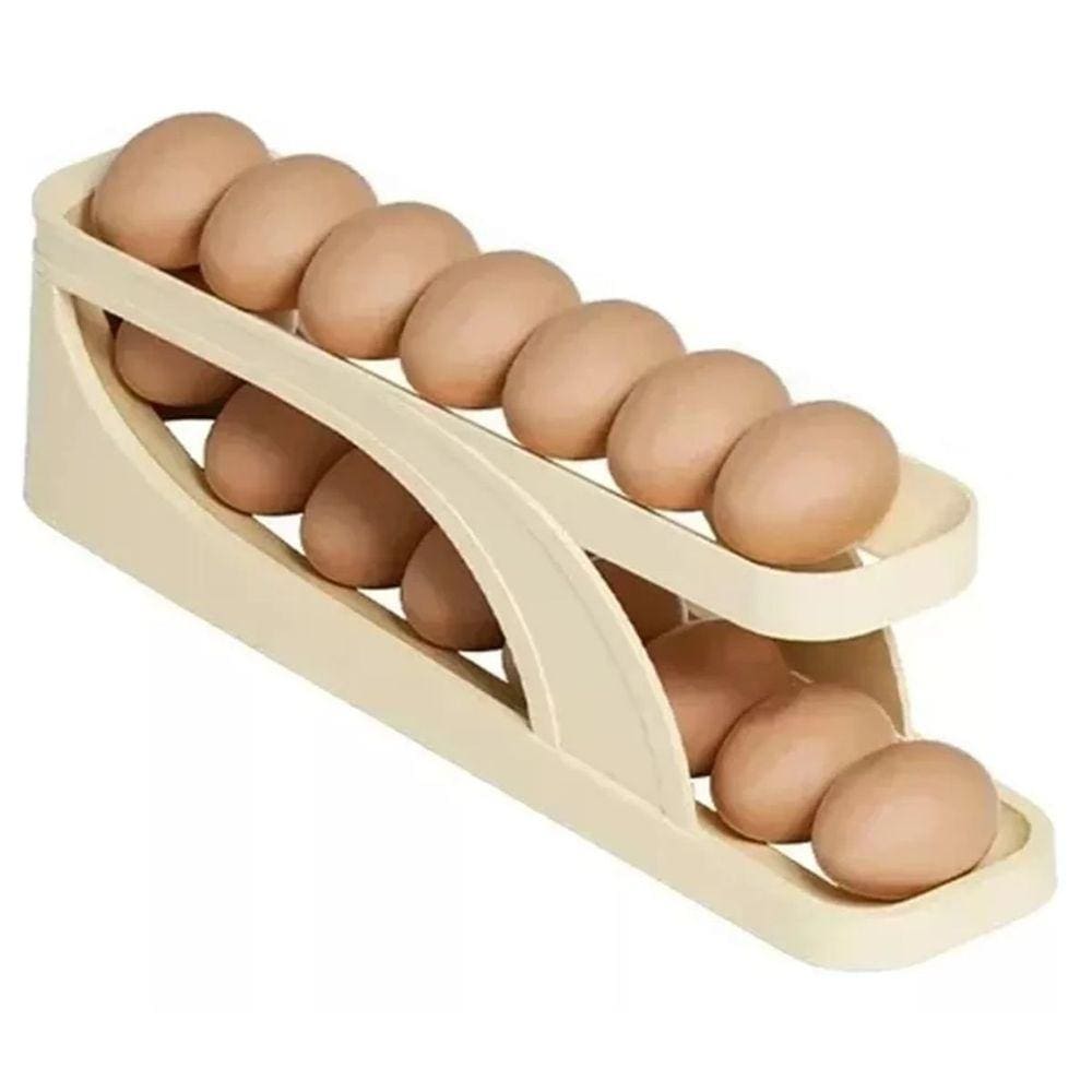 Bandeja Organizadora Porta Ovos Dispenser Rolante ate 14 Un.