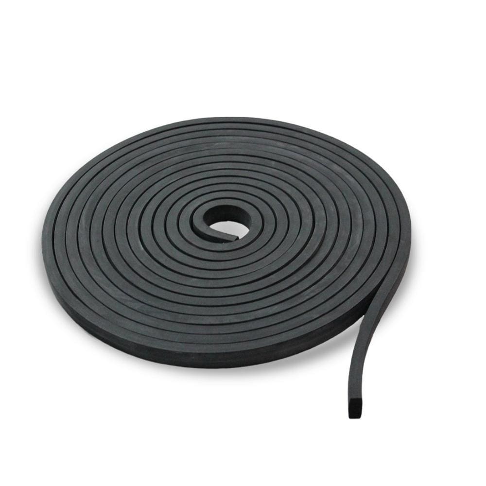 Perfil de Borracha Esponjoso 14x6,5mm - 75m - Preto