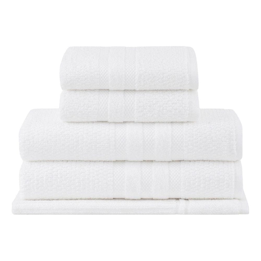 Jogo Toalha Banhão 5 Peças Vanilla Soft Algodão Branco Buddemeyer
