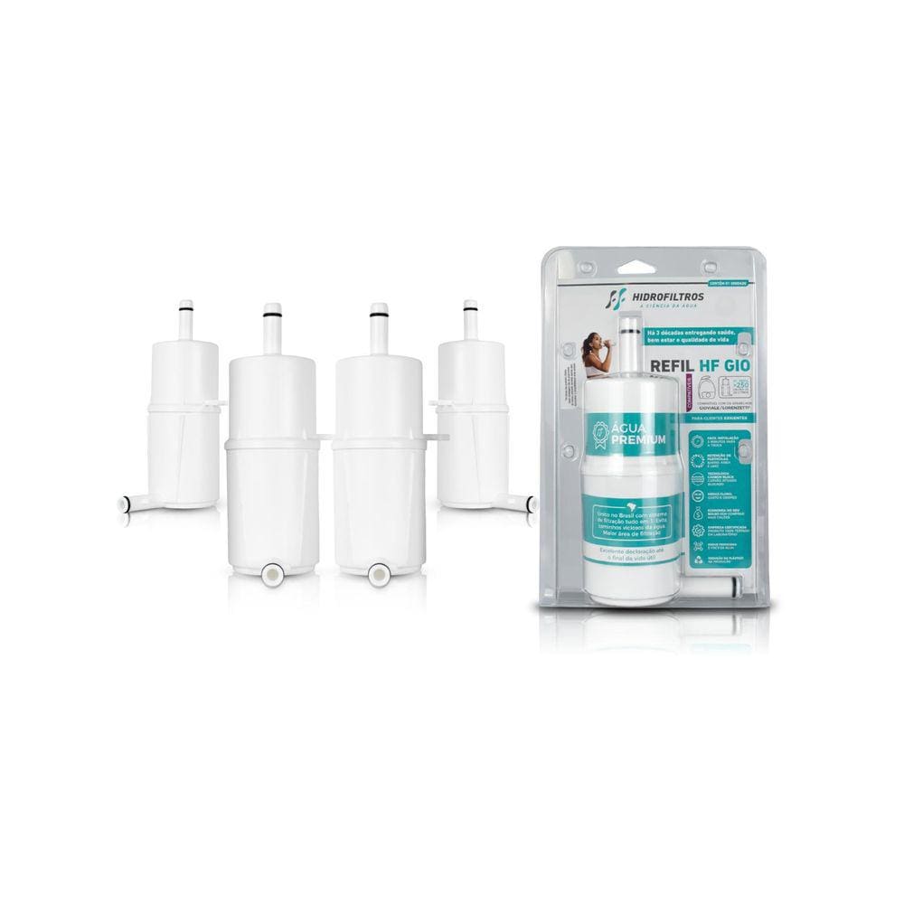Kit 4 Refil Hidrofiltros Compatível Lorenzetti Gioviale