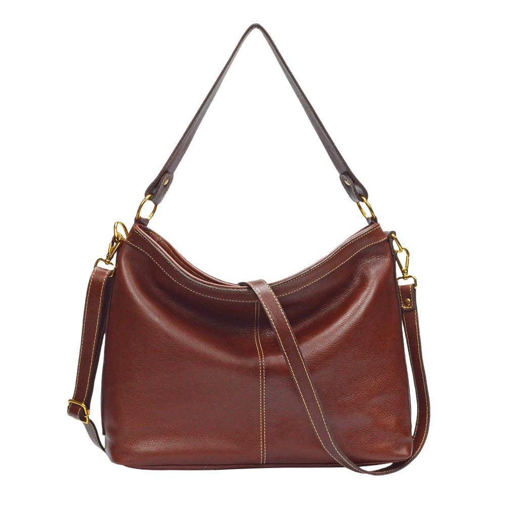 Bolsa Feminina Média Ombro Tiracolo Transversal em Couro