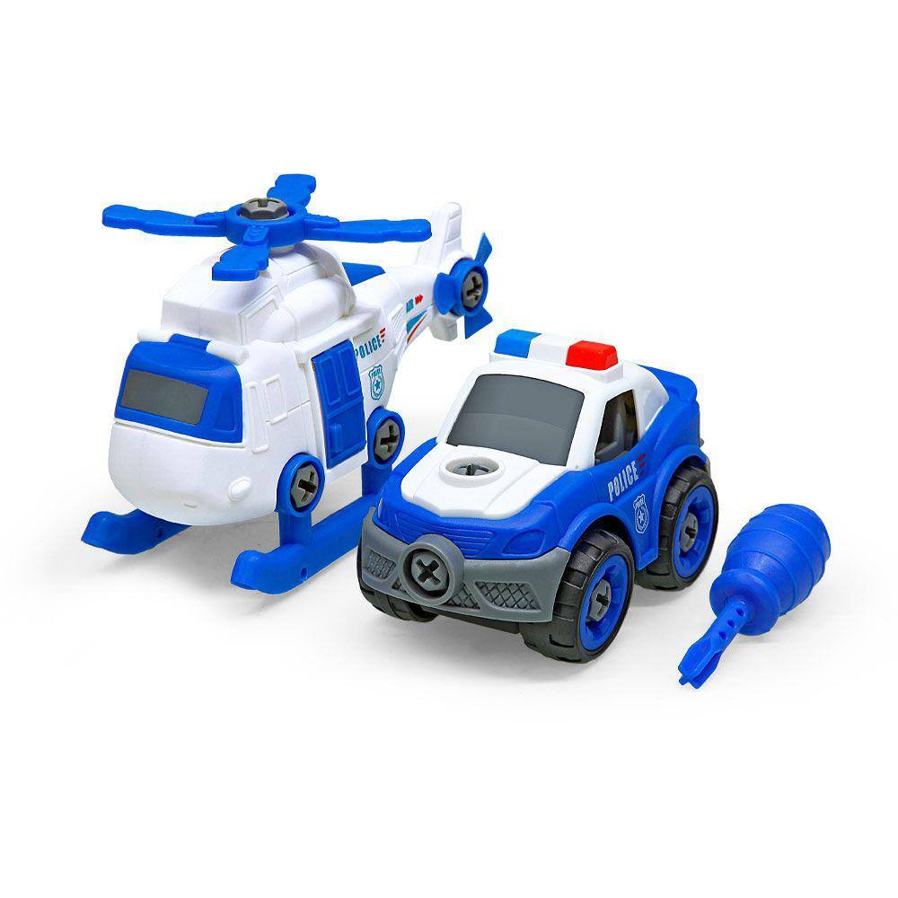 Kit Viatura + Helicóptero - 33 peças - Pakitoys
