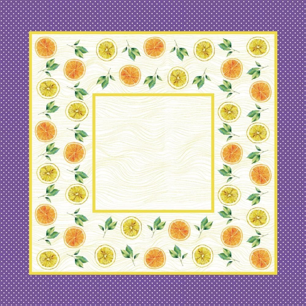 Toalha De Cha Lepper 1,00 X 1,00 Laranjas