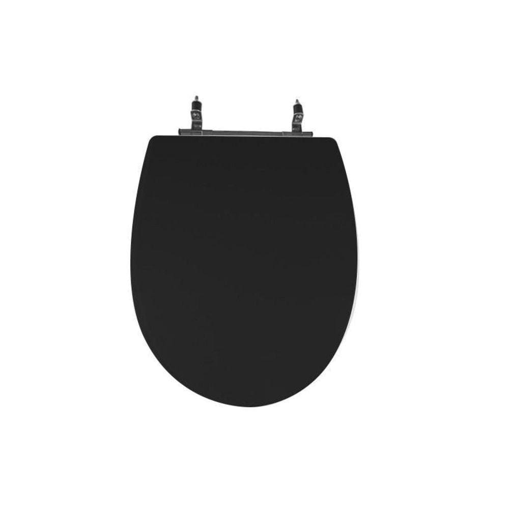 Assento Sanitário Poliéster para Louça Absolute ideal Standard Aço Preto