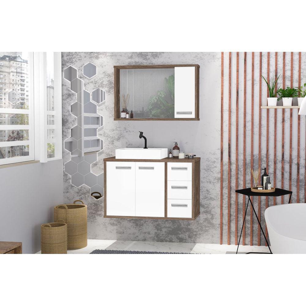 Conjunto para Banheiro Turin 80 Avelato / Branco