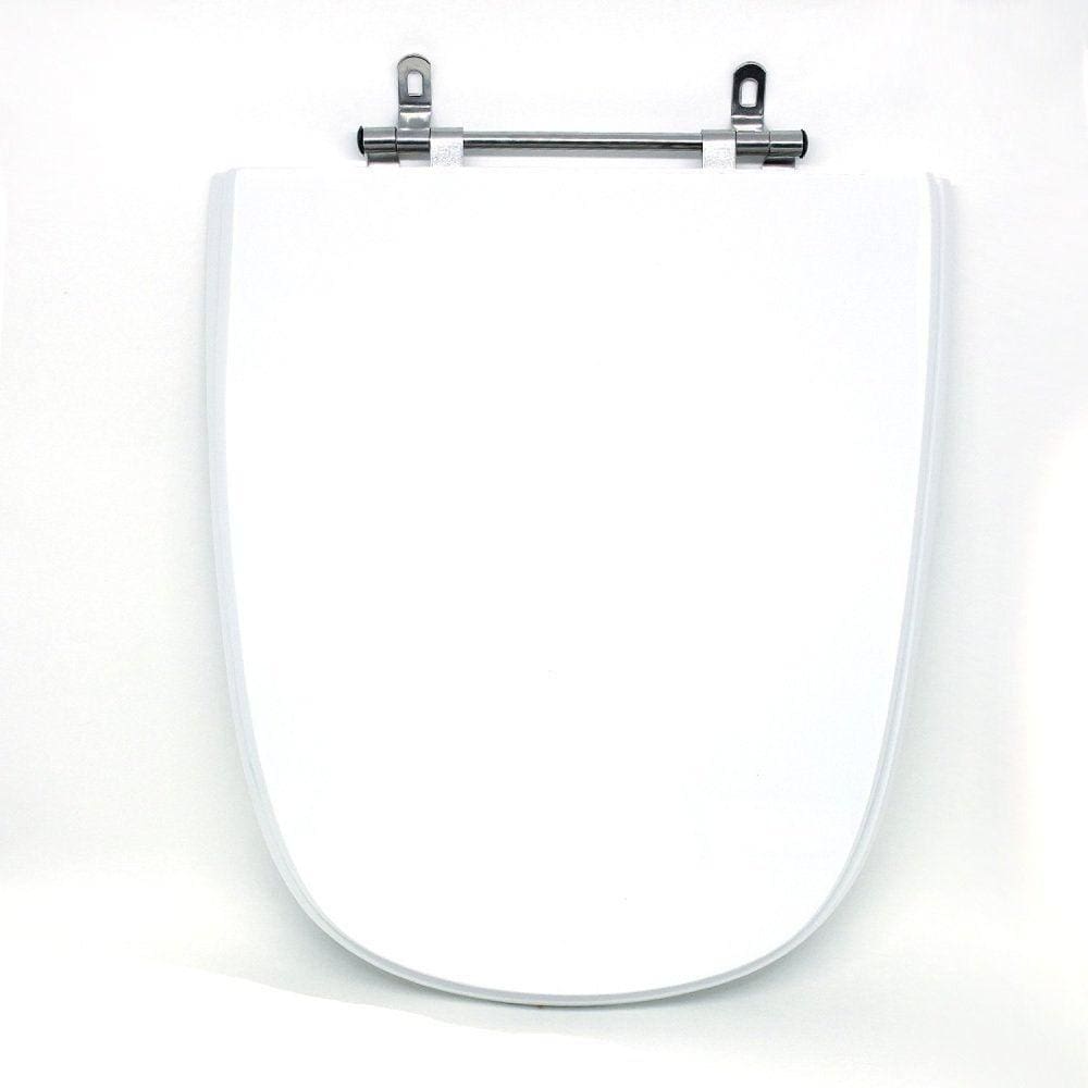Assento Sanitário Poliéster para Louça Stylus celite Aço Branco