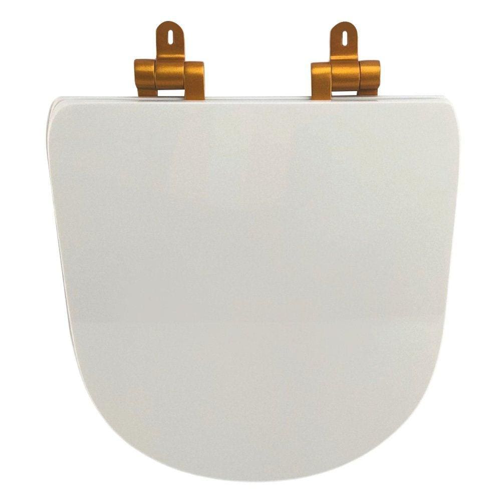 Assento Sanitário Poliéster para Louça Life/vogue Plus celite/deca Slow Close Matte Branco