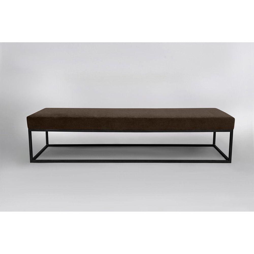 Puff para Sala de Estar Giulia 140 Cm marrom / preto