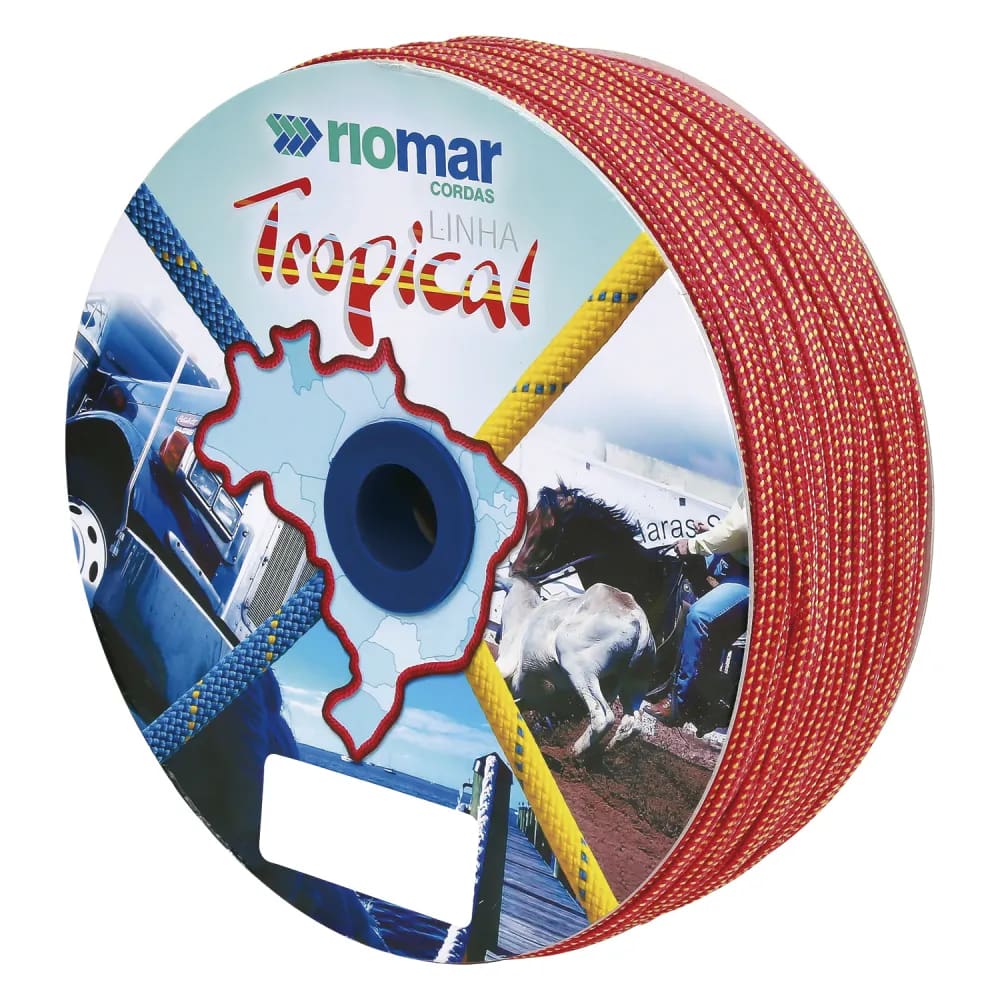 Corda Polipropileno Tropical 03Mm Vermelha - 625M - Riomar