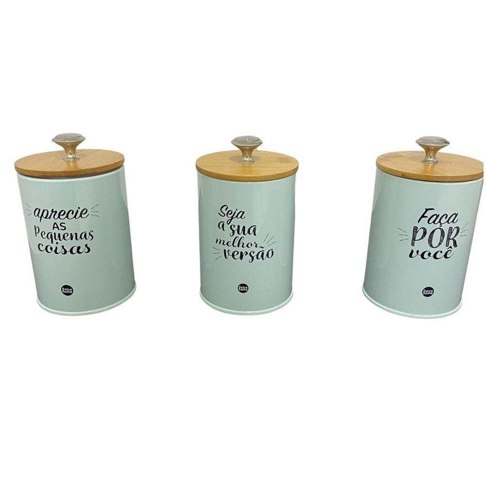 Kit 3 Latas Slogan 2 Cores 9,8X15,5Cm