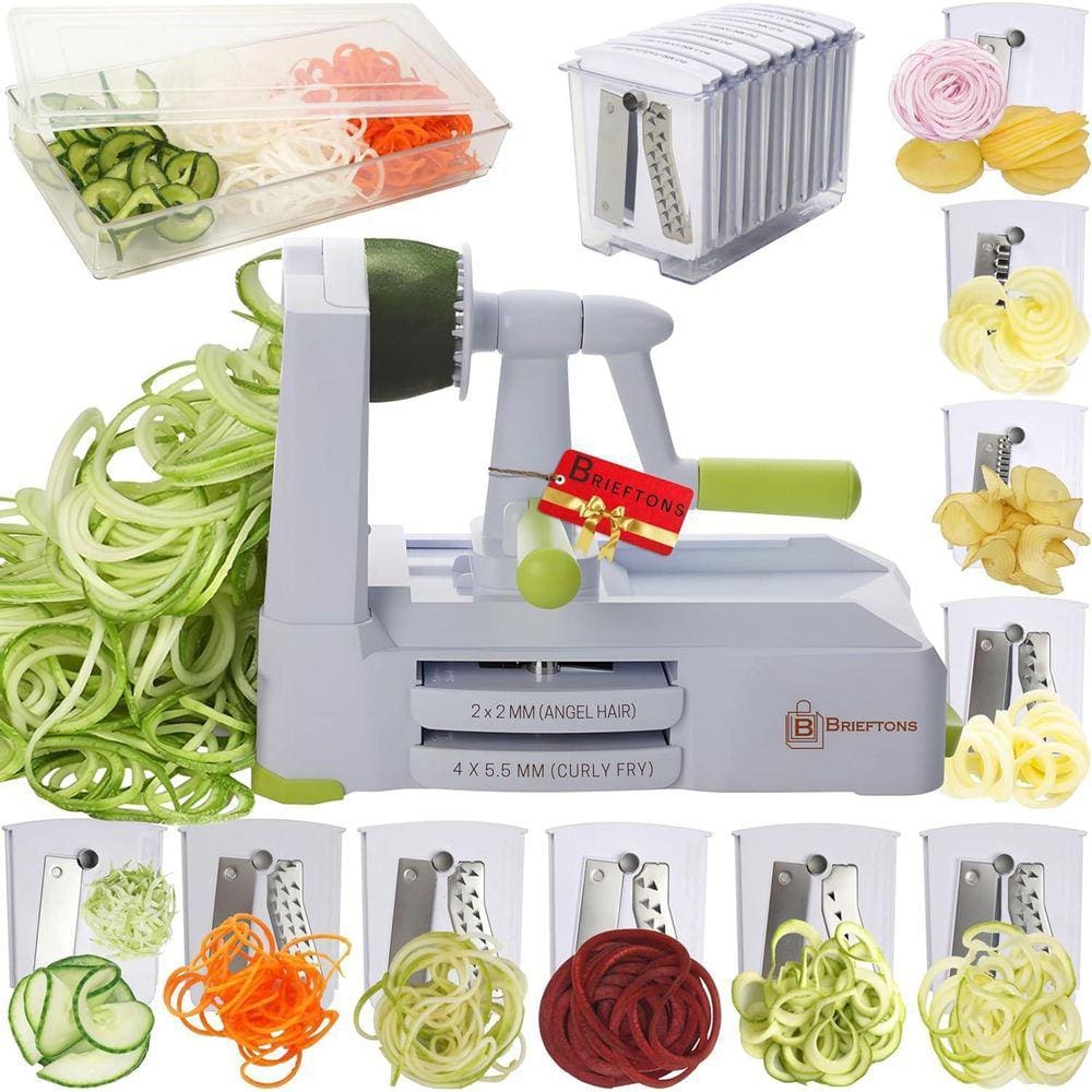 Brieftons Espiralizador De Vegetais De Mesa Com 10 Lâminas