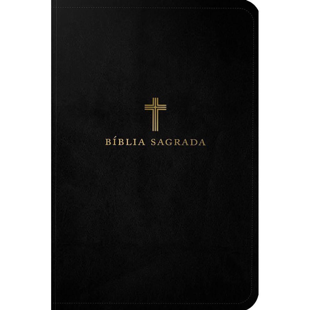Biblia Sagrada Acf, Couro Soft, Preta, Letra Grande, Leitura Perfeita
