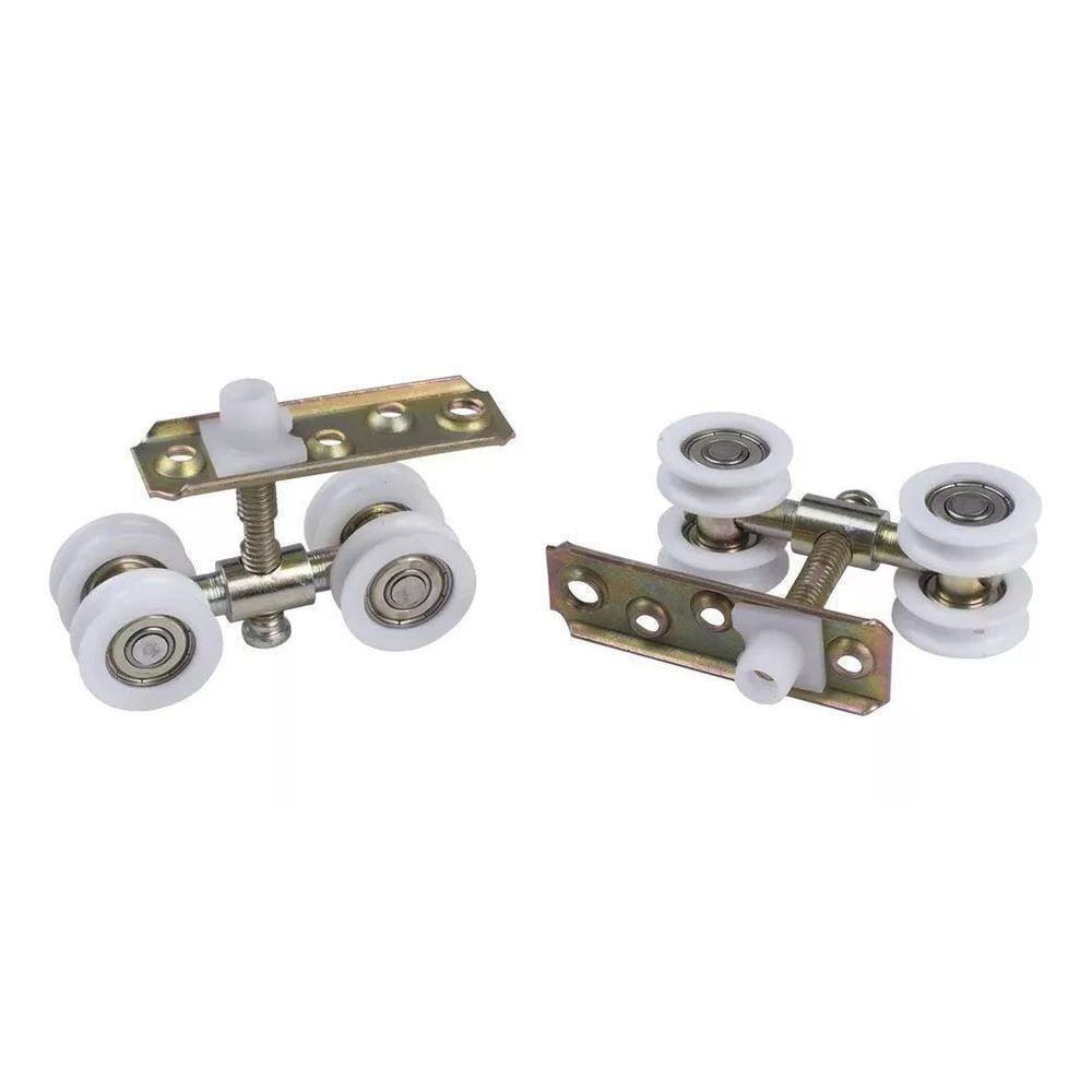 Roldana Concava 4 Rodas Base Reta 28Mm  Par