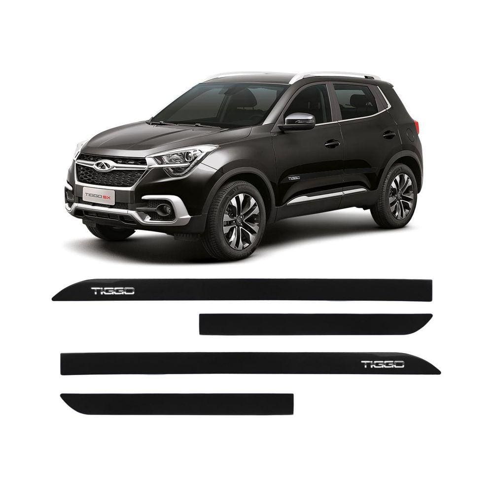 Friso Escrita Cromada Chery Tiggo 5 Preto Metálico