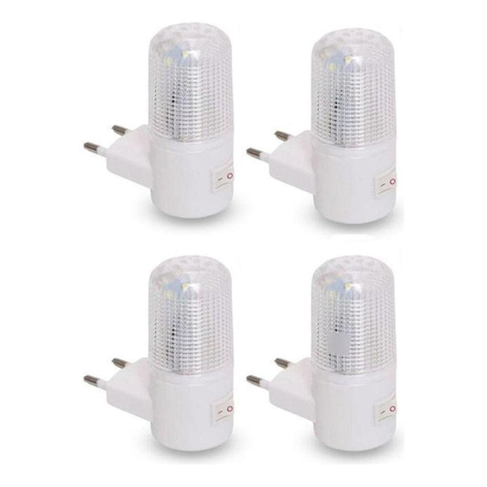 Kit 4 Luminária De Tomada Abajur Led Mini Luz Noturna Bivolt
