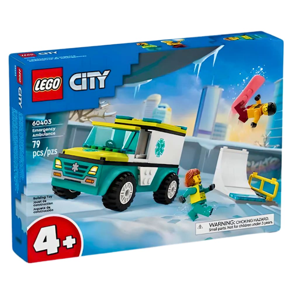 Lego City Ambulância De Emergência E Snowboarder 60403