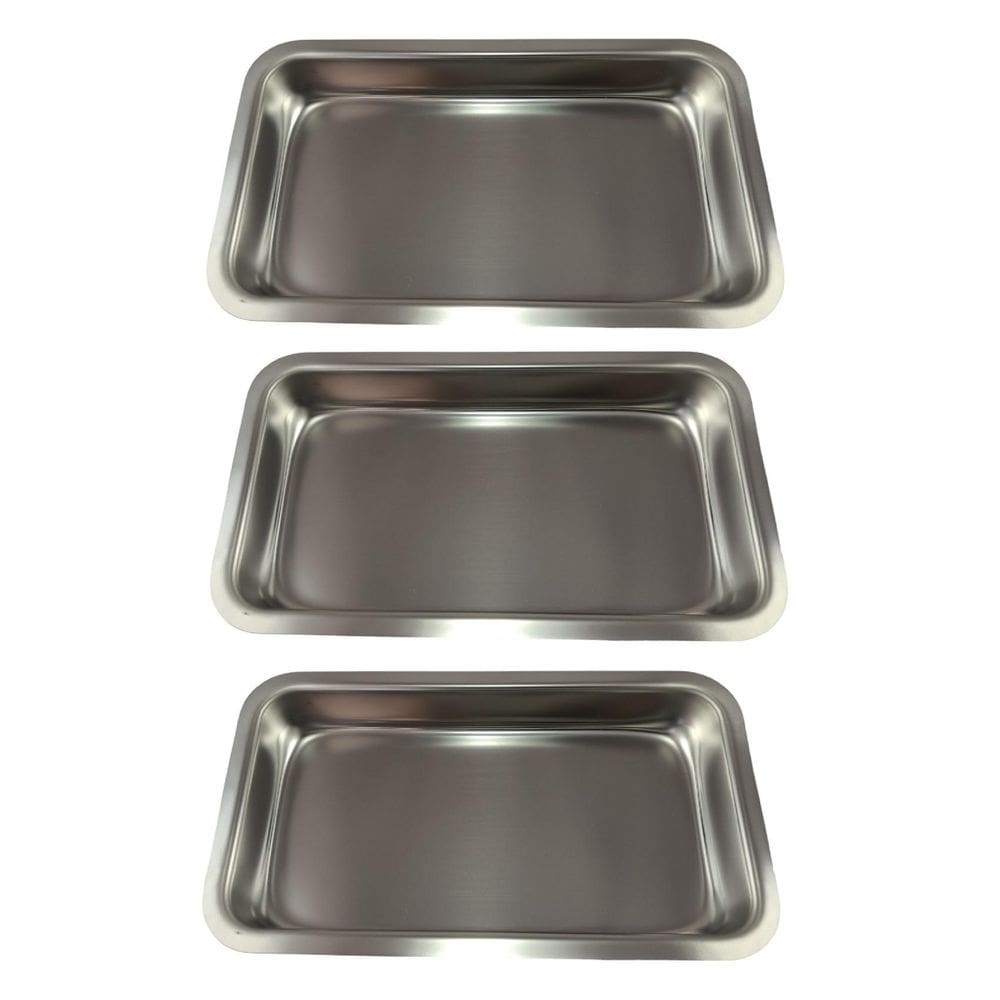 Bandeja Cirurgica Inox 22X12X03,5Cm 600Ml Kit Com 3 Unidades