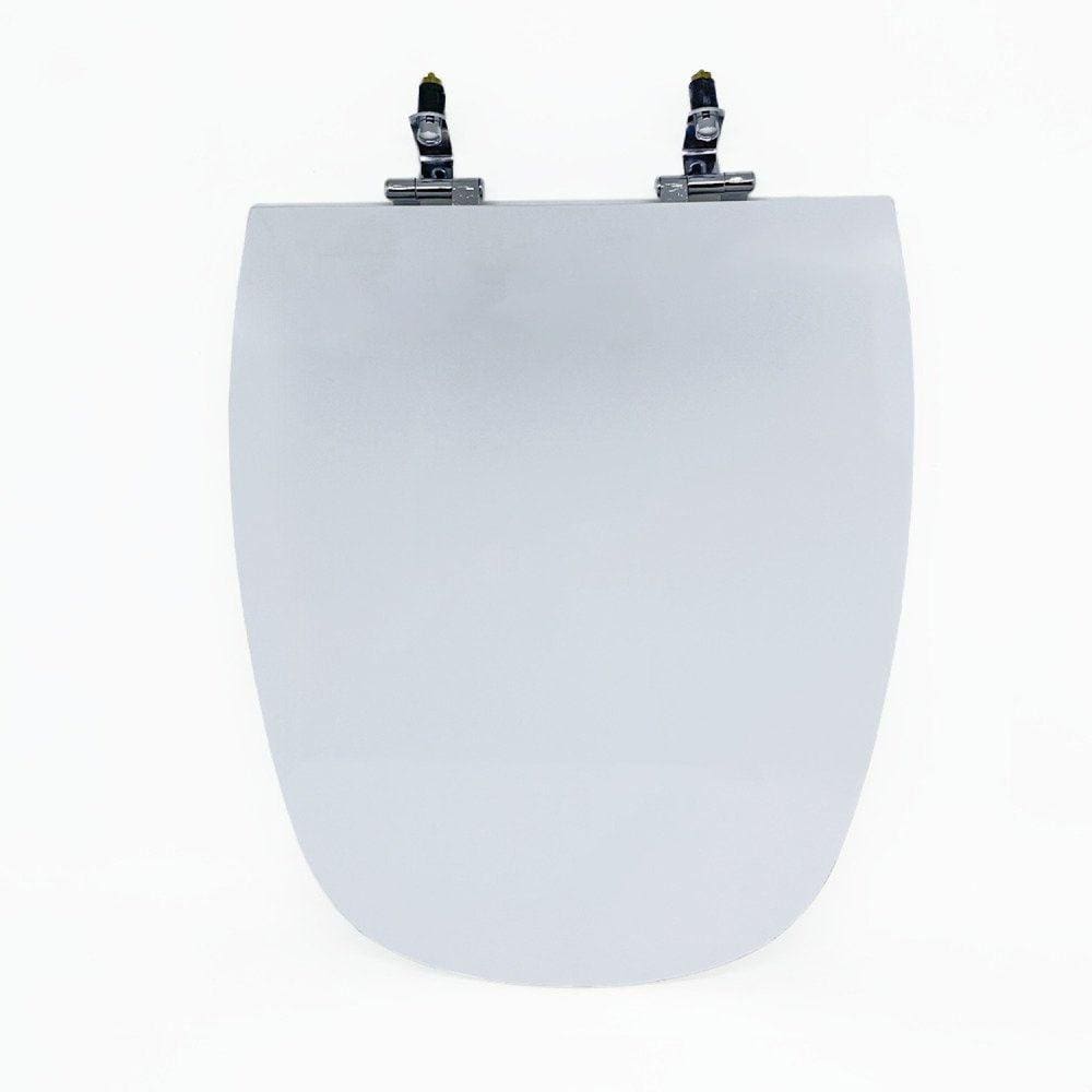 Assento Sanitário Poliéster para Louça Monte Carlo/venice deca/belize Super Luxo Cromado Branco