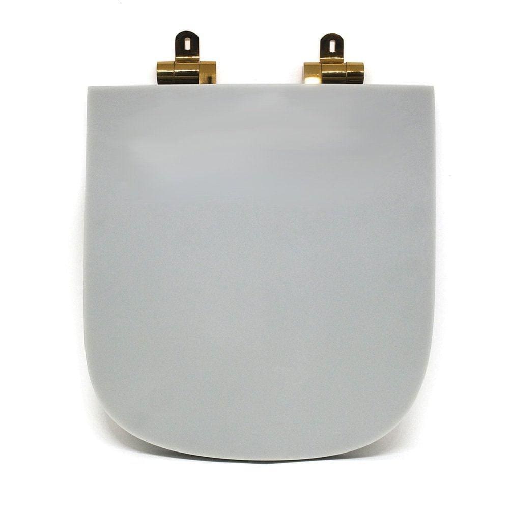 Assento Sanitário Poliéster para Louça Quadra/unic/axis deca Slow Close Red Gold Cinza Fosco