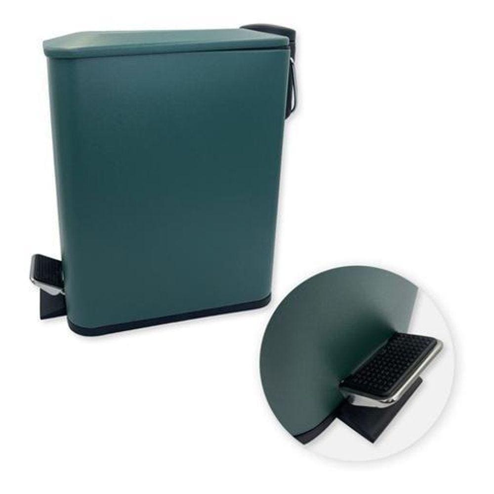 Lixeira De Cozinha Banheiro Slim 5 Litros Luxo - Verde