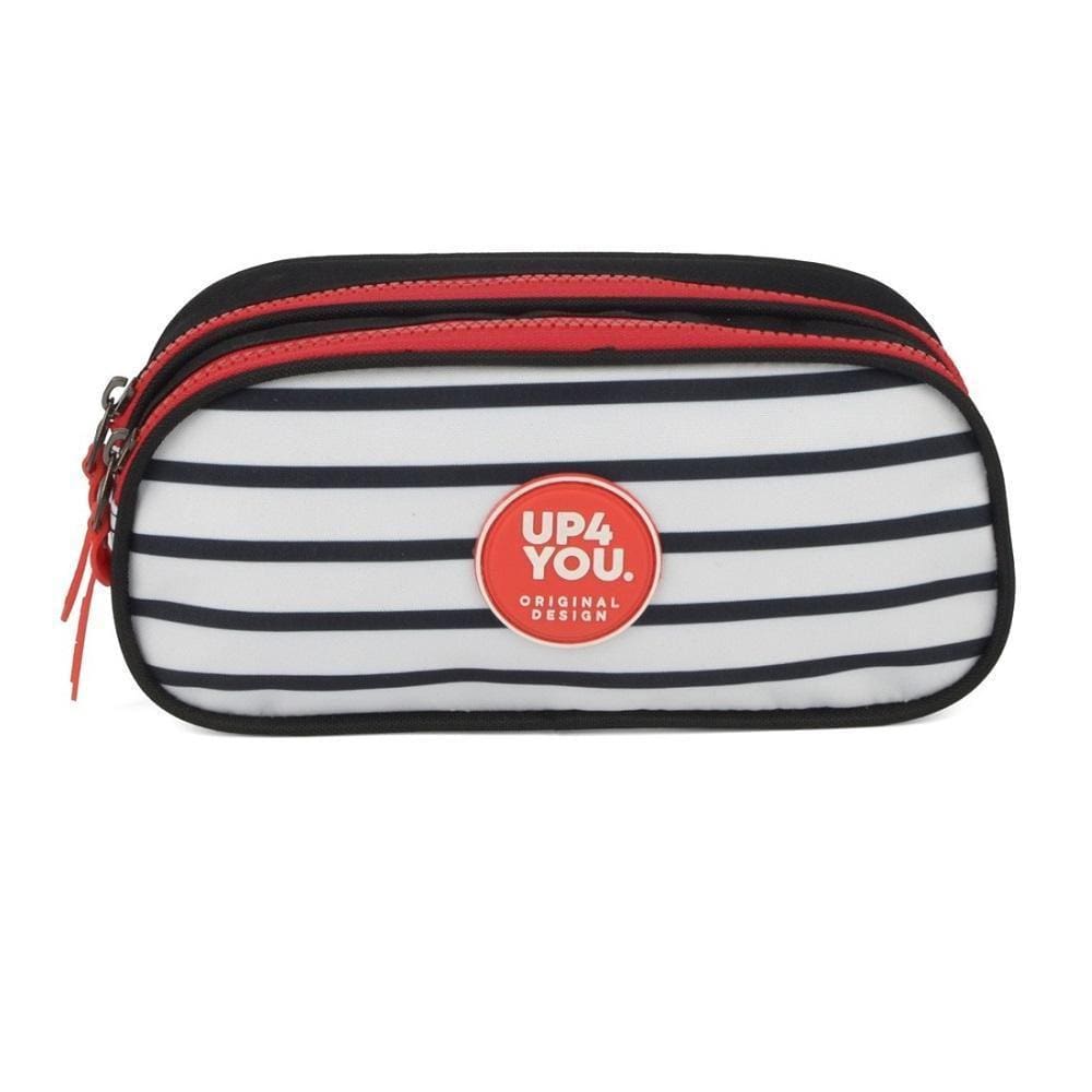 Estojo Escolar Duplo Up4You Infantil Branco - Et40754