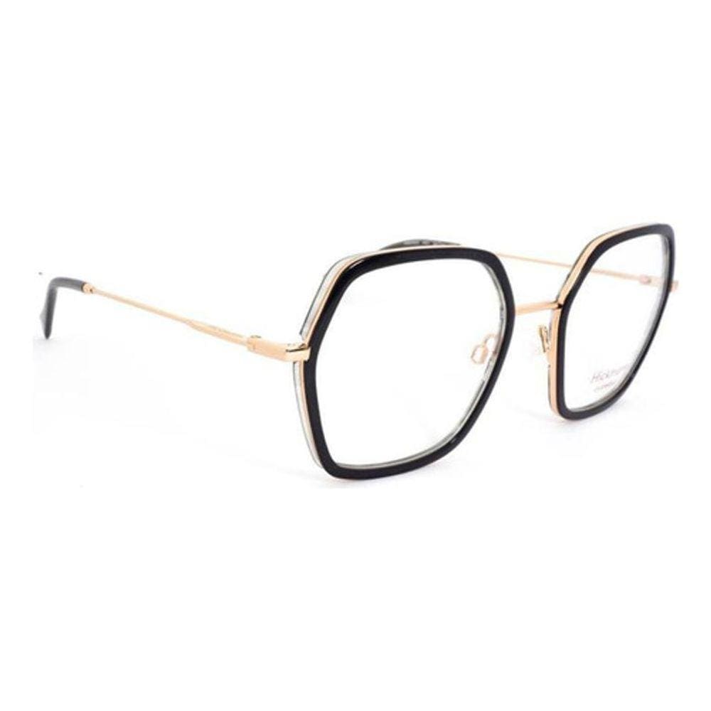 Óculos Armação Hickmann Hi60005 H01 Feminino Hexagonal Preto