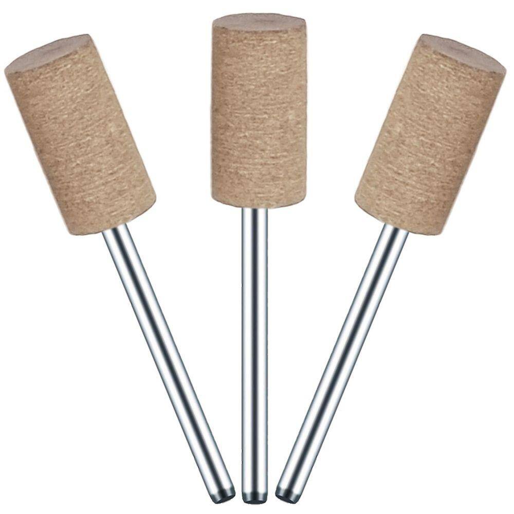 Kit 3 Ponta Montada 10Mm X 3Mm Couro Polir Micro Retífica