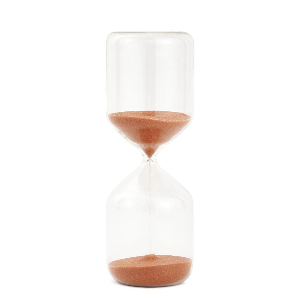 Ampulheta Decorativa em Vidro Areia Salmão 20cm 30 Minutos 18322 Mart