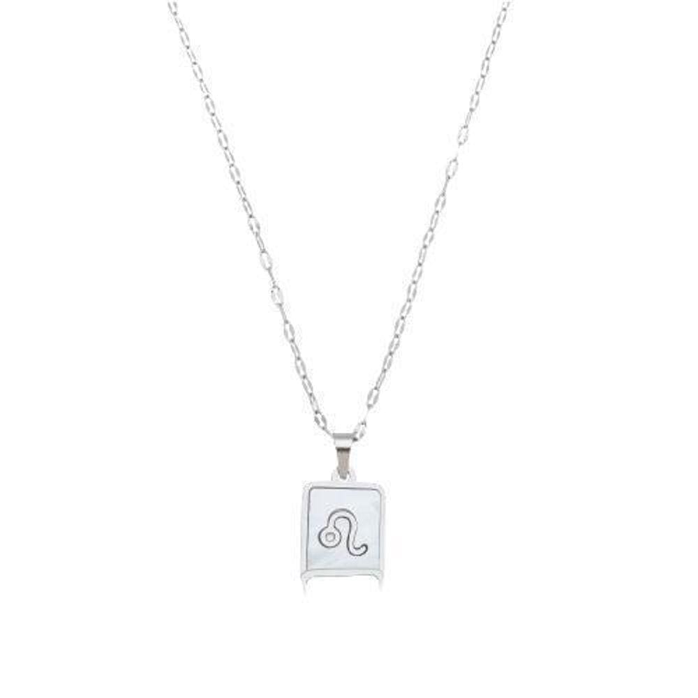 Colar Signo Madrepérola Corrente -Aço - Leao