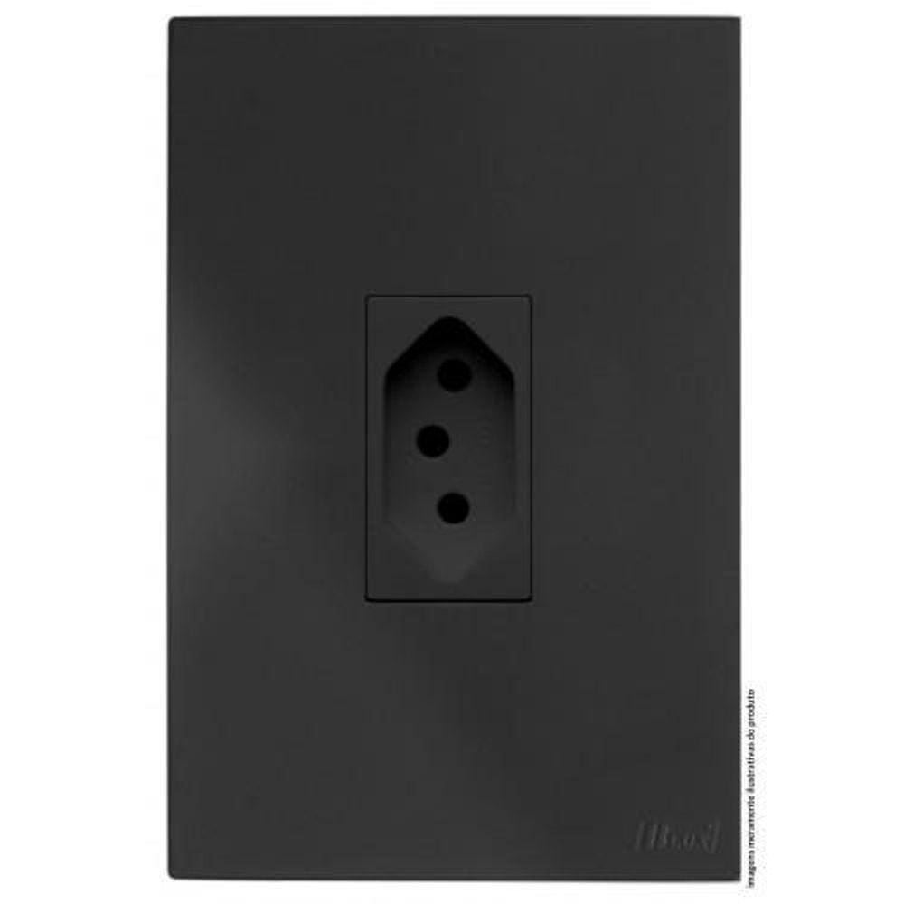 Cj Tomada 20A Vertical 4X2 - Recta Home Grafite Satin Fosco
