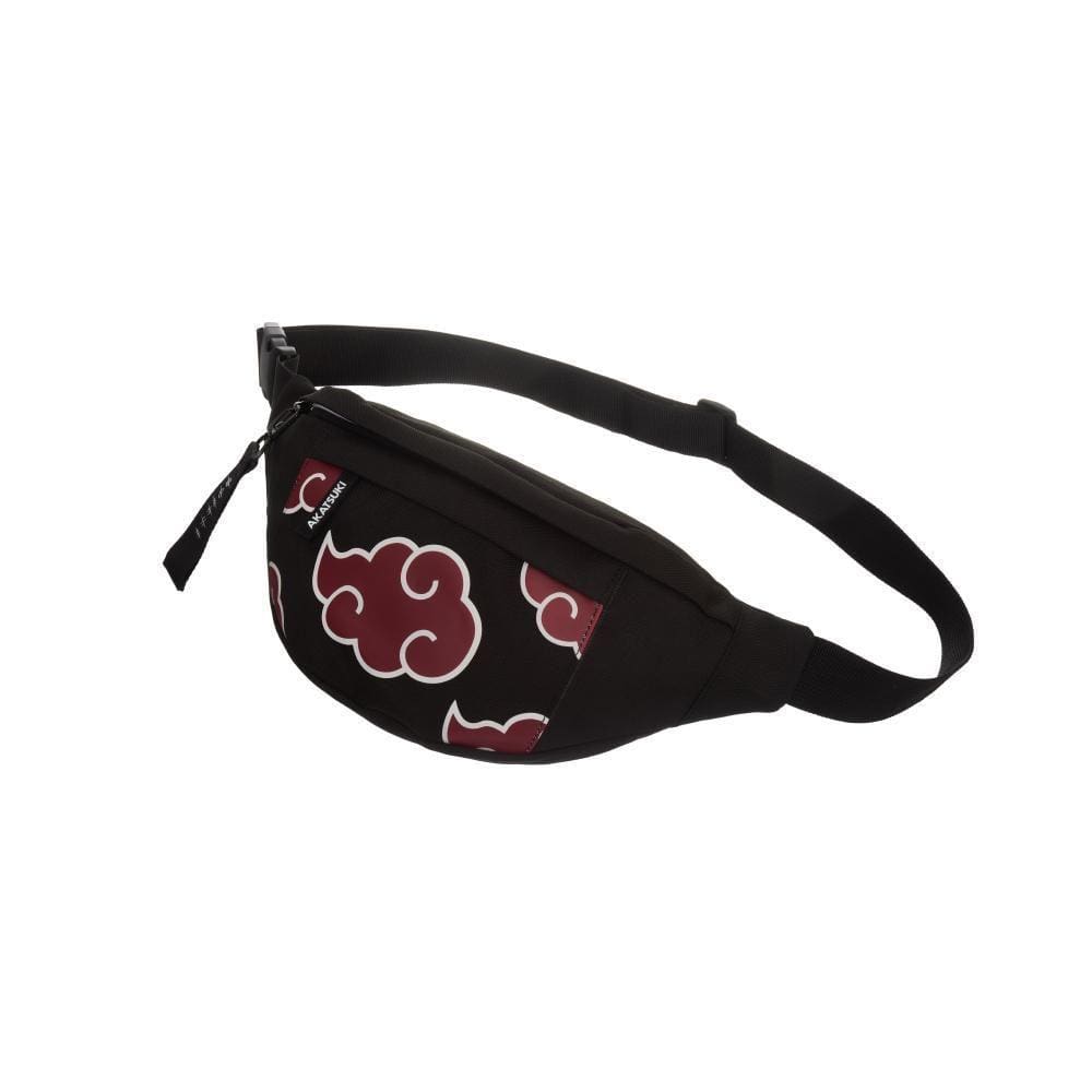 Pochete Naruto Akatsuki 13x36x4cm - Alça Regulável - Preto