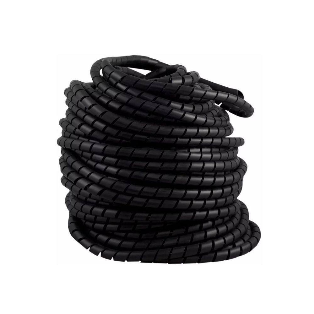 Caixa Fechada Organizador Cabo Espiral 3/4 Preto 50 Metros