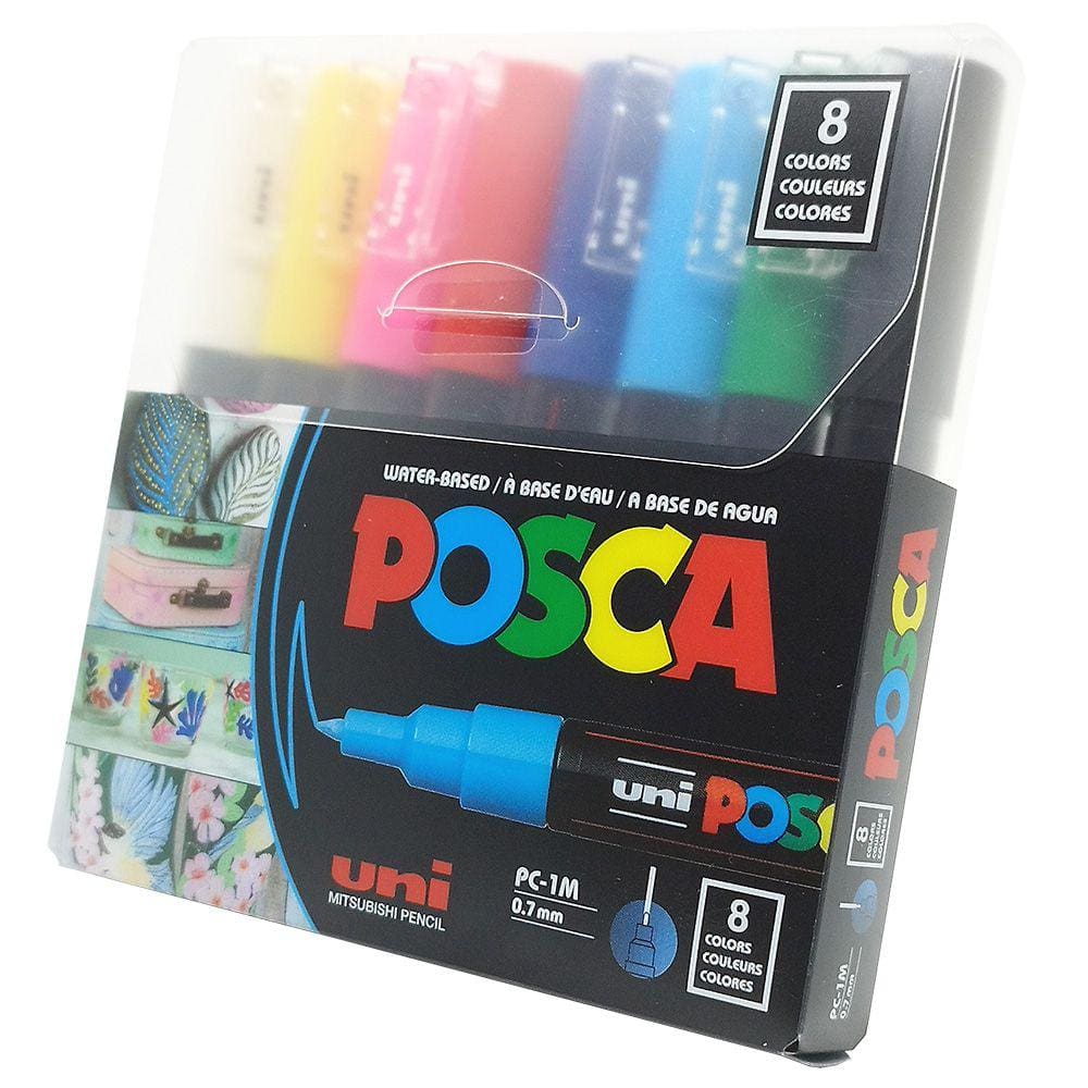 Caneta Posca Uni-ball PC-1M - 8 Cores