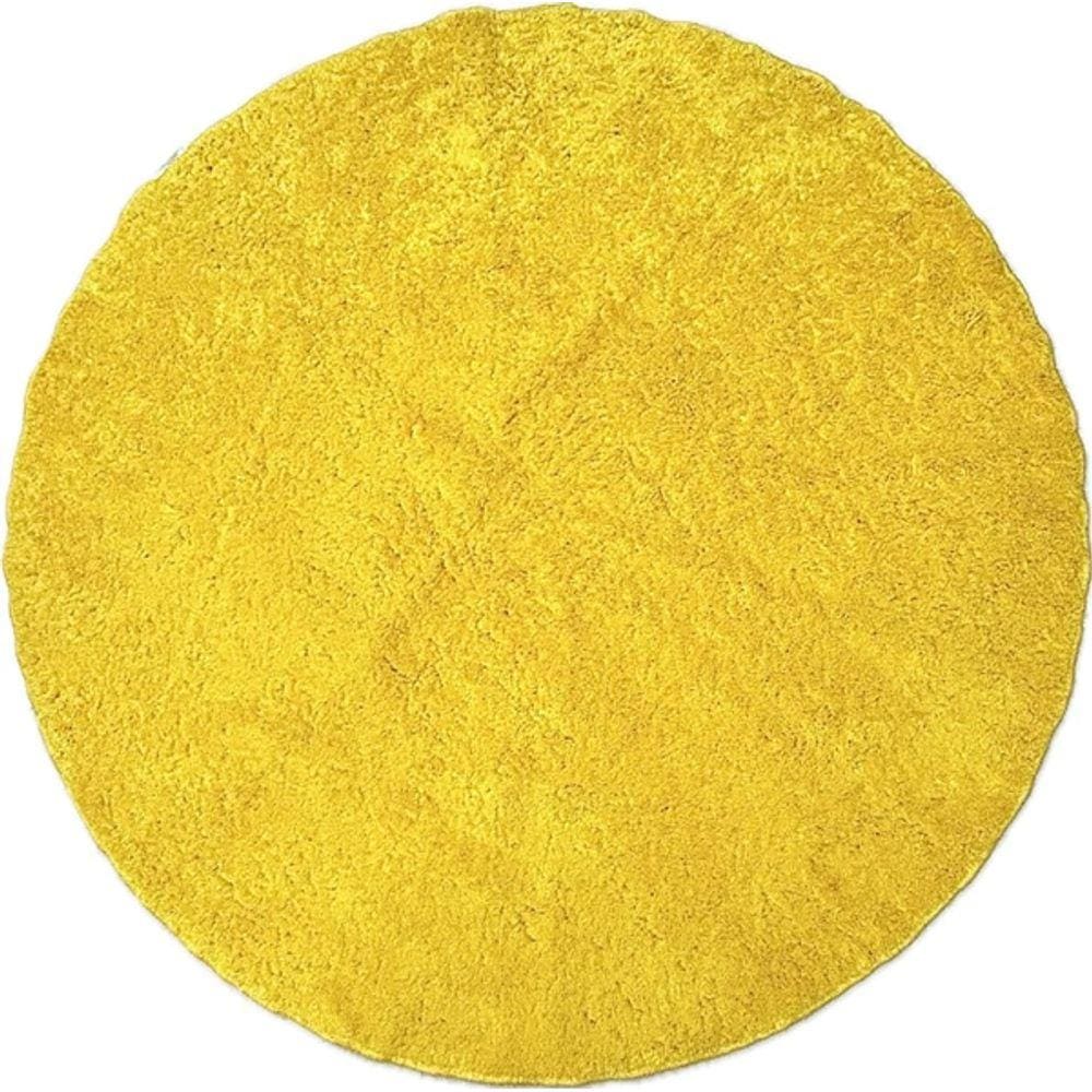 Tapete Classic 200 redondo amarelo
