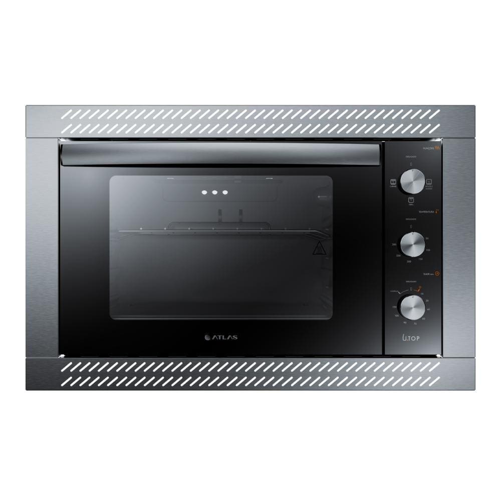 Forno Elétrico de Embutir Atlas U Top 44L com Grill Dourador Preto 220V