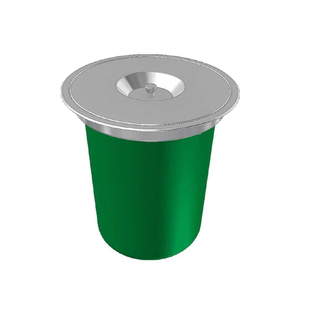 Lixeira de Sobrepor Franke Redonda 12 Litros Aço Inox Escovado